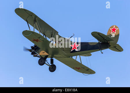 Polikarpov Po2 - 1930 biplano russo Foto Stock