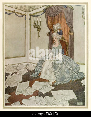 Snow Queen - Edmund Dulac (1882-1953) illustrazione da "Stories da Hans Andersen". Vedere la descrizione per maggiori informazioni. Foto Stock