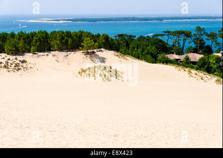 La Francia, La Teste de Buch, Baia di Arcachon. Dune du Pilat, le più alte dune di sabbia in Europa. Foto Stock