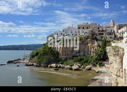 Vista di Vieste, Puglia, Italia Foto Stock