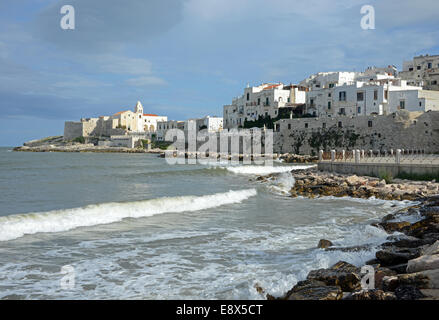 Vista di Vieste, Puglia, Italia Foto Stock