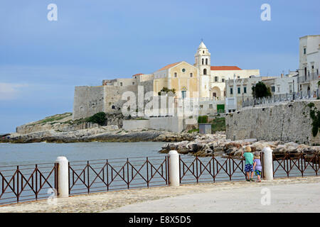 Vista di Vieste, Puglia, Italia Foto Stock