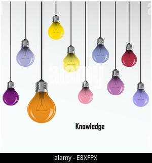Creative lampadina luce Idea sfondo concetto ,design per poster flyer brochure coperchio ,business idea ,abstract background. Foto Stock