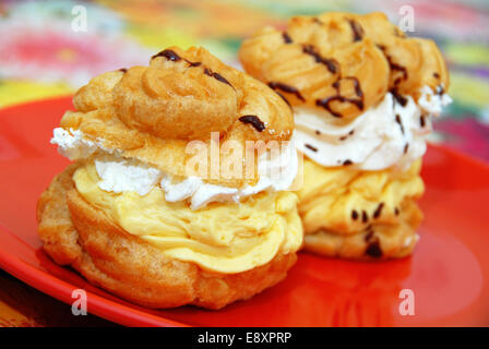 Torte di crema Foto Stock