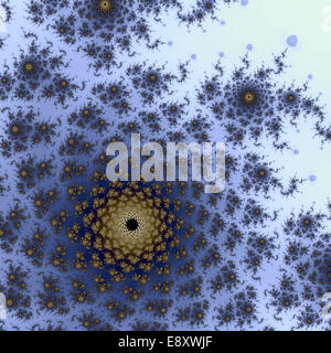 Golden Star fractal Foto Stock
