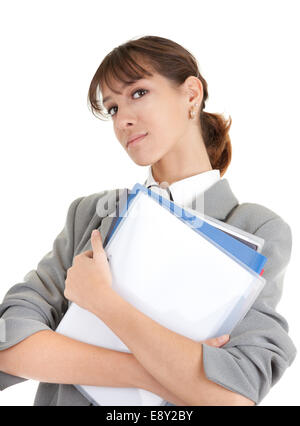 Giovane ragazza in office clouses Foto Stock