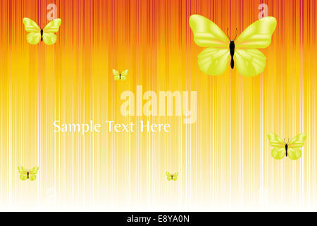 Sfondo solare con farfalle Foto Stock