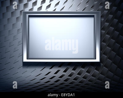 Vuoto il telaio di metallo su sfondo astratto Foto Stock