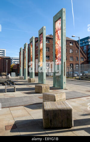 Le opere di Dan Dubowitz alla camera di taglio quadrato, Ancoats, Manchester, Inghilterra, Regno Unito Foto Stock