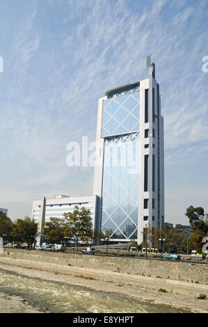 Movistar-edificio in forma di un telefono cellulare Foto Stock