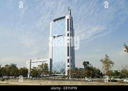 Movistar-edificio in forma di un telefono cellulare Foto Stock