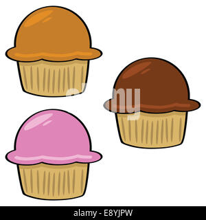 Cartoon muffin 1 Foto Stock