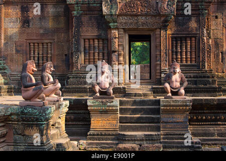 Il Banteay Srei cittadella delle donne a Angkor, Cambogia Foto Stock