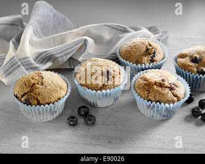 Vegan mirtillo muffin di lino Foto Stock