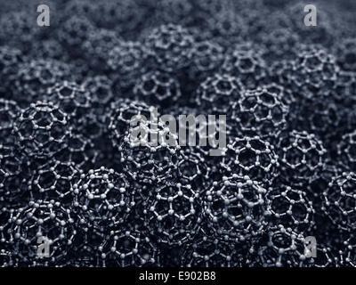 Grafene buckyballs , 3d illustrazione Foto Stock