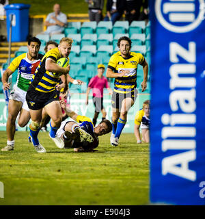 Sydney, Australia. 16 ottobre, 2014. Sydney stelle oneri per la linea di provare a Leichhardt ovale in Sydney. Credito: MediaServicesAP/Alamy Live News Foto Stock