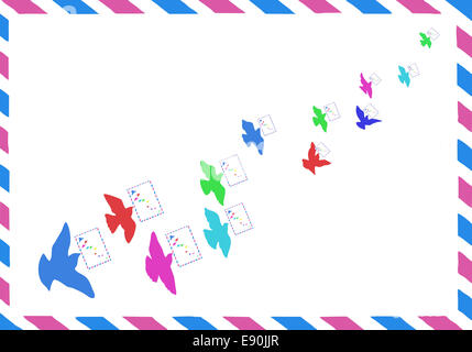 Disegno della busta di carta Foto Stock