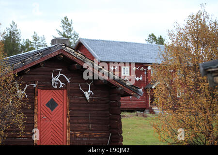 Capanna in Rondane NP Norvegia Foto Stock