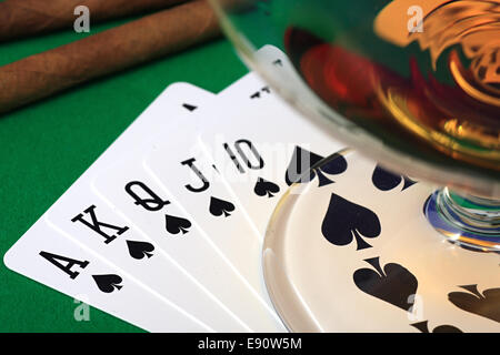 Migliore mano di Poker Foto Stock