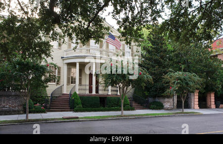 Casa nel quartiere del centro storico di Charleston, Carolina del Sud. Foto Stock