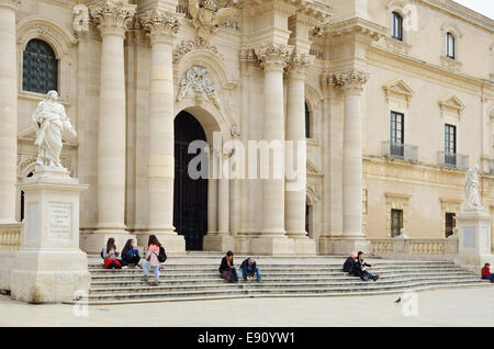 Il Duomo di Siracusa Foto Stock