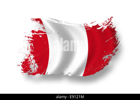 Bandiera del Perù Foto Stock