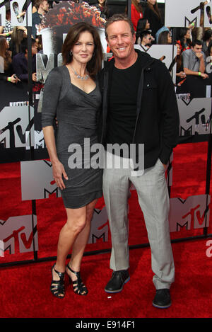 Xxiii edizione MTV Movie Awards presso il Nokia Theater - Arrivi con: Susan Walters,Linden Ashby dove: Los Angeles, California, Stati Uniti quando: 13 Apr 2014 Foto Stock