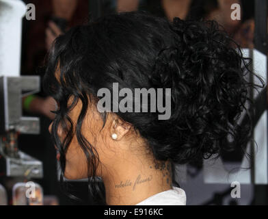 Xxiii edizione MTV Movie Awards presso il Nokia Theater - Arrivi con: Rihanna dove: Los Angeles, California, Stati Uniti quando: 13 Apr 2014 Foto Stock