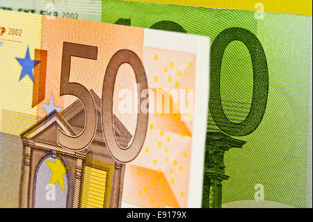 Banconote in euro Foto Stock