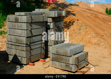 Pietra di bordo pack accoppiato Foto Stock