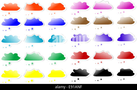 Set di discorso bolle di cloud Foto Stock