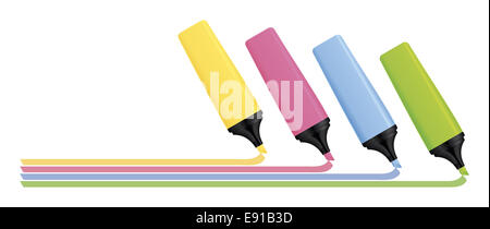 Neon marcatore di testo Foto Stock