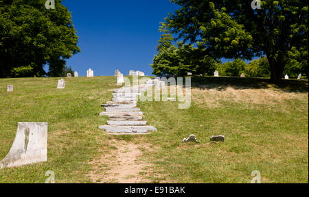 Il vecchio cimitero di harpers Ferry Foto Stock