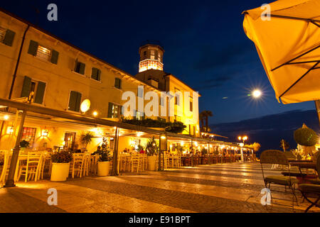 Lazise notte Foto Stock