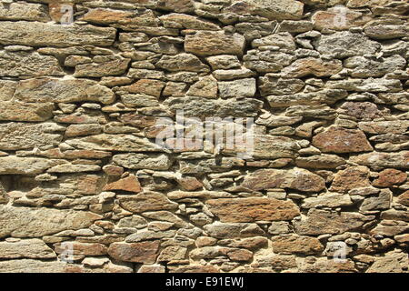 Muro di pietre naturali Foto Stock