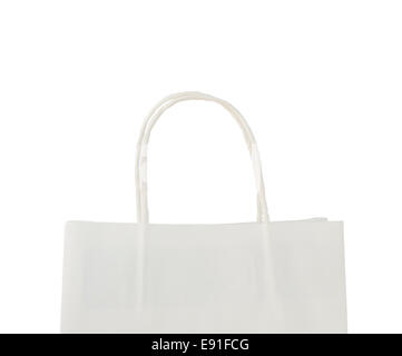 Sacchetto di carta bianco Foto Stock