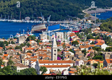 Vista Panoramica - Città di Mali Losinj Foto Stock