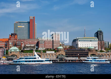 Il porto di Amburgo, Germania Foto Stock