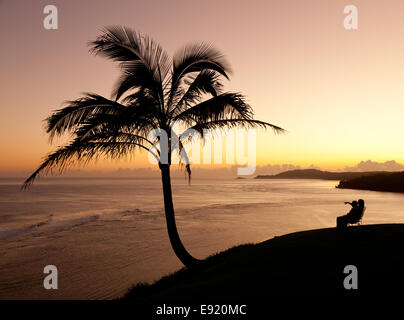 Matura la visione di sunrise in Kauai Foto Stock