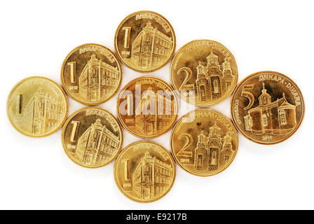 Dinaro monete Foto Stock