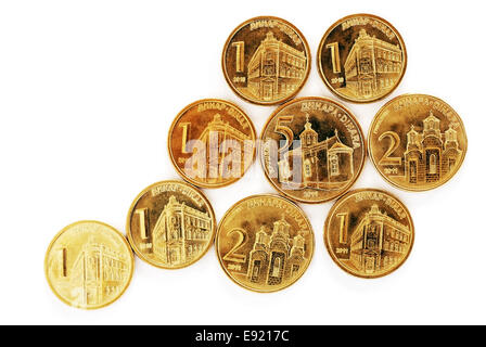 Dinaro monete Foto Stock