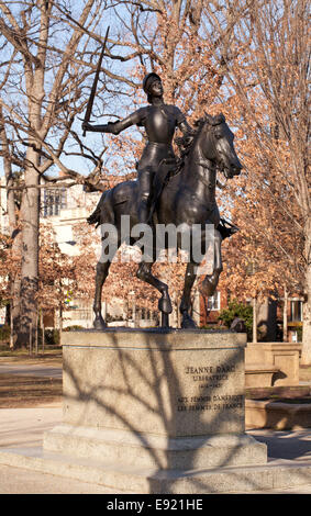 Giovanna d'arco statua a Meridian Hill park Foto Stock