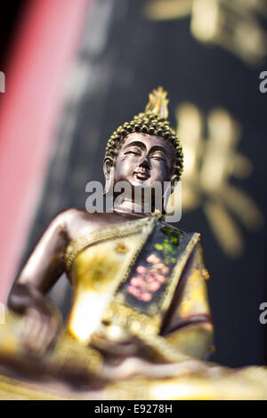 Parola cinese insieme con la statua di Buddha Foto Stock