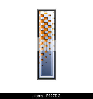 3d lettera con texture astratta - l Foto Stock