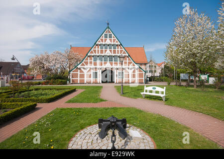 Edifici a Jork, Germania Foto Stock