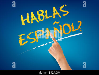 Hablas Espanol Foto Stock