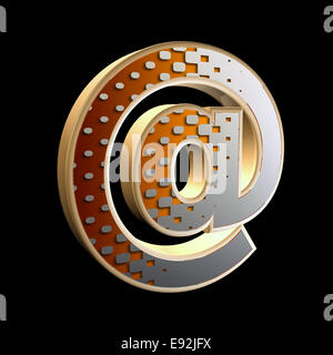 Abstract 3d lettera con texture dei mezzitoni Foto Stock