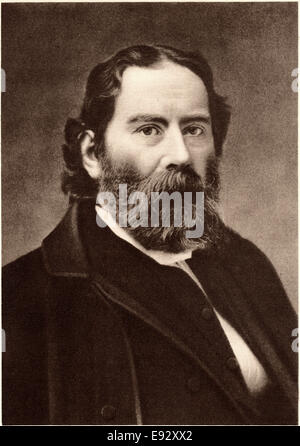 James Russell Lowell (1819-91), il poeta americano, Ritratto Foto Stock