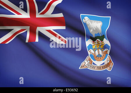 Bandiera al vento serie - Isole Falkland Foto Stock