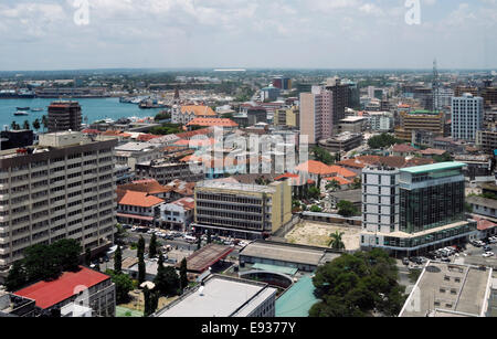 Dar Es Salaam, Tanzania Africa, vista aerea, Foto Stock